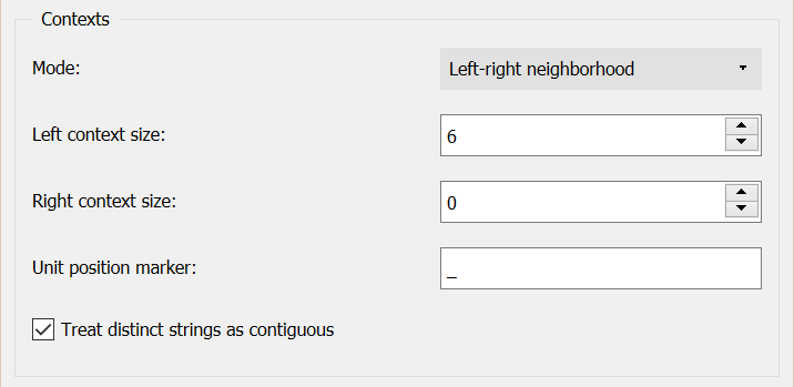 Count widget in mode "Left-right neighborhood"