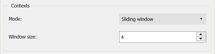 Count widget in mode "Sliding window"
