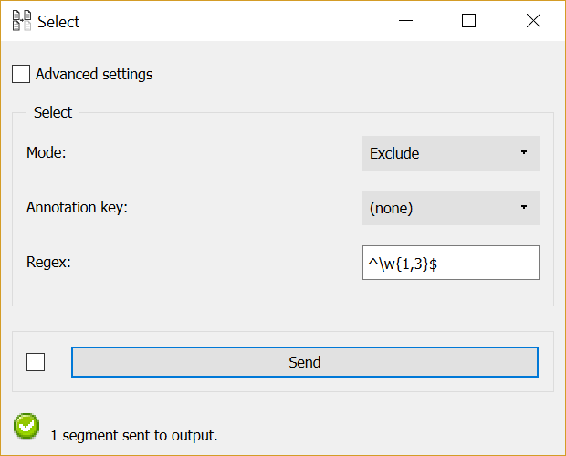 Example usage of widget Select