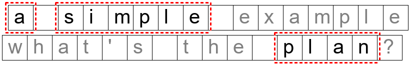 Segmentation spanning several strings